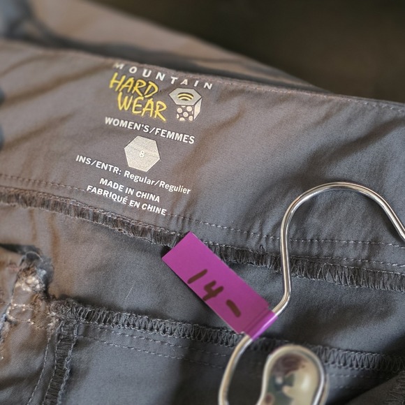 Mountain HardWear pants women Sz 8 Gray Hiking Outdoor Gear Cargo Active - Picture 10 of 10
